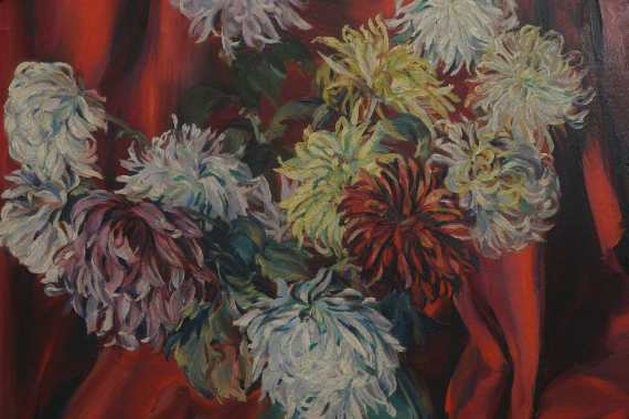 1925 Chrysanthemenstrauss 48x69