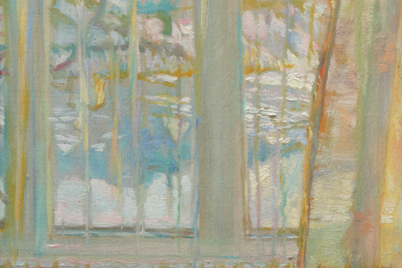 1933 Blick aus Fenster im Winter 29x22
