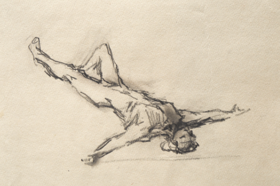 1956 Aktstudie 19x27